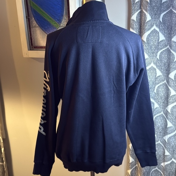 Martha’s Vineyard Embroidered Zip Up Mock Neck Sweatshirt SZ Medium - Picture 5 of 8